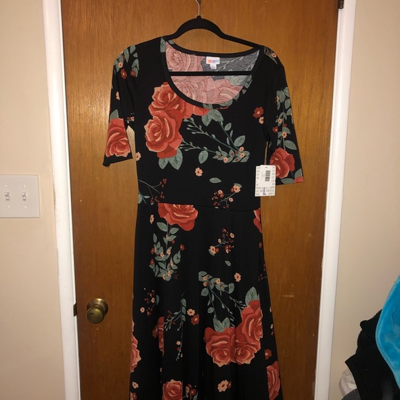 Floral LuLaRoe Nicole Dress! - Picture 2 of 2